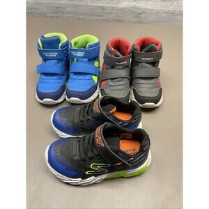 Sketchers S Lights Boots Roomy Fit Toddler Size 9 Lot Of 3 Pairs Of Shoes